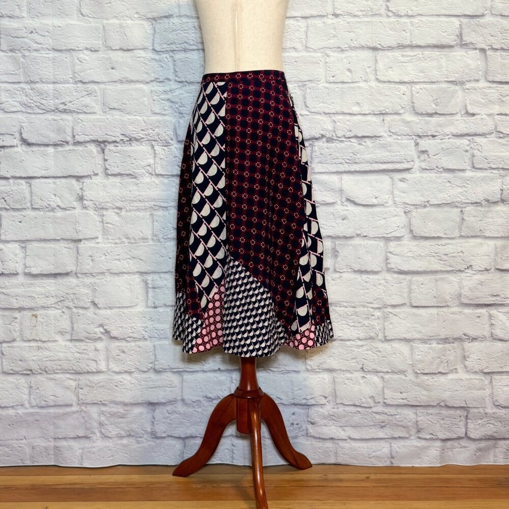 HD in Paris Marilyn Polka Dot Patchwork Print Midi Skirt - Picture 2 of 9